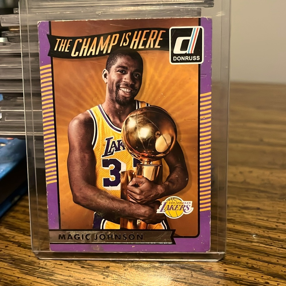 Listed in fair condition going for 500-700 on collx app magic Johnson number 15